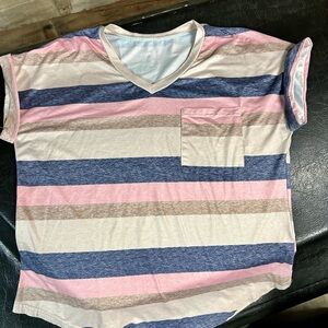 Striped Shirt with Pocket soft and comfy Large